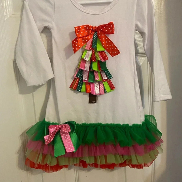 Boutique Ribbon Christmas Tree Tutu Dress - Picture 3 of 8